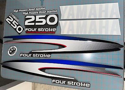 #ad #ad Yamaha 250hp Four Stroke Outboard Set Decal Stickers $80.00