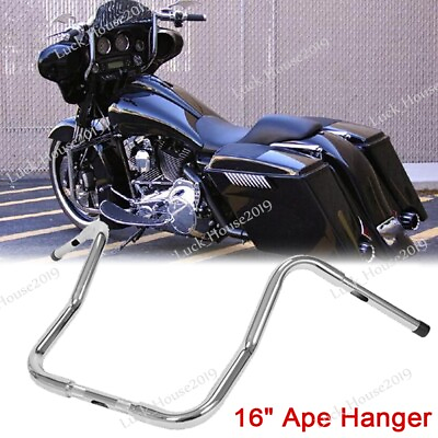 #ad Rise 16quot; Ape Hanger 1quot; Fat Bar Handlebar Chrome For Harley Sportster XL883 FXST $89.99