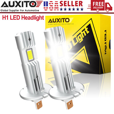 #ad AUXITO 2x H1 LED Headlight Kit High Low Beam Fog Driving Bulbs 6500K 100W White $23.99
