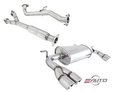 #ad MEGAN 3quot; Quad Stainless Roll Tip Catback Exhaust for Genesis Coupe V6 10 16 $846.67