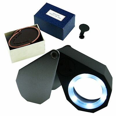 #ad 10x21mm Triplet LED Illuminated Jewelers Magnifying Eye Loupe Magnifier From USA $19.75