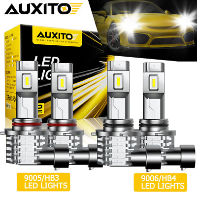 #ad Auxito 90059006 Combo LED Headlight 400W 720000LM High Low Beam 6500K Bulbs Kit $37.99