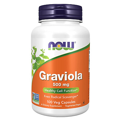 #ad NOW FOODS Graviola 500 mg 100 Veg Capsules $13.44
