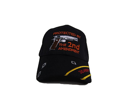 #ad #ad Protected By The 2nd Amendment Gun Rights Bullets NRA Black Cap Hat CAP973D $7.77