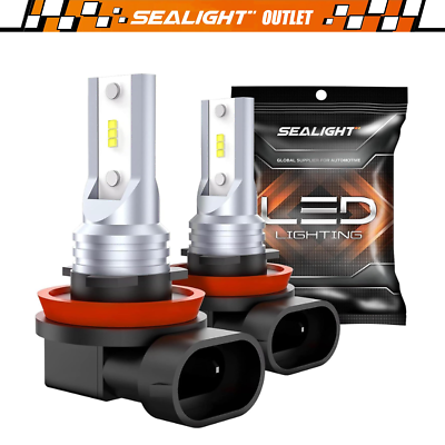 #ad SEALIGHT F2S H11 H8 H16 6000K Super Bright White LED Fog Light Bulbs 2 pcs $24.99
