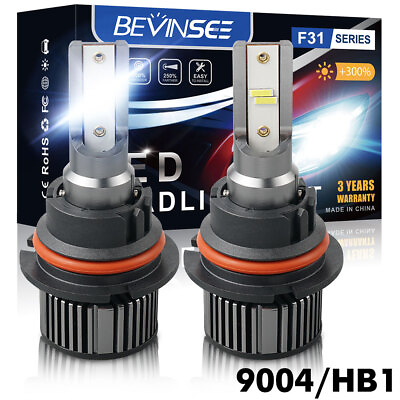 #ad Bevinsee 9004 LED Headlight Bulbs 50W 6000K White Lamp for Alfa Romeo 164 91 95 $11.99