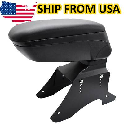 #ad Central Console Armrest New Sliding Top Universal Soft Storage Box Leather Tray $34.99
