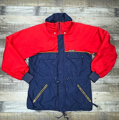 #ad Vintage Sunice Jacket Mens Medium Blue Red 1988 Calgary Winter Olympics $29.95