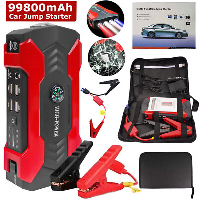 #ad #ad Car Jump Starter 99800mAh Booster Jumper Box Power Bank Battery Charger Portable $47.55