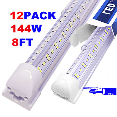 #ad 8FT Led Tube Light Bulbs 144W 8 Foot Led Shop Lights 6500K 12PCS Led Bulb Light $219.91