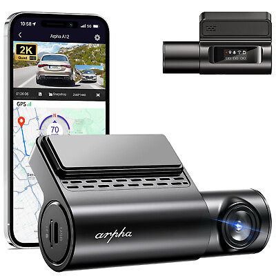 #ad 2K Car DVR 1440P Dash Cam WiFi GPS Park Mode Front Camera Loop Recording Speaker $70.00