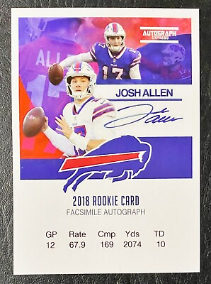 2018 Josh Allen Auto Express Promo Rookie Card Mint Buffalo Bills $3.50