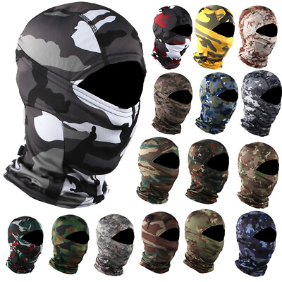 #ad Camo Full Face Mask Tactical Balaclava Outdoor Camouflage Military Hood $7.99