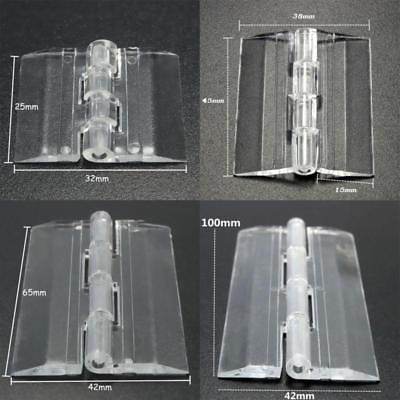 #ad 10Pcs Durable Clear Acrylic Plastic Folding Hinges Plexiglass Hinge $18.41
