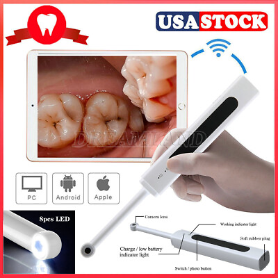 #ad WIFI Wireless Oral Dental Intraoral Camera HD 1080p Endoscope Teeth Mirror $39.99