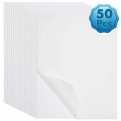 #ad 50 PCS White Vellum Transparent Translucent Paper Sketching Tracing Drawing $12.56