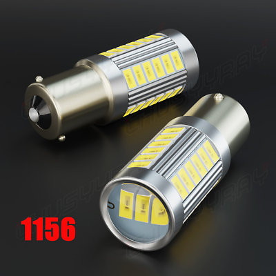#ad Super Bright LED 1156 P21W 7506 Reverse Backup Light White Bulb 2PC 6000K Bulbs $6.99