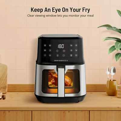 #ad NEW Air Fryer 8in1 Oven W Viewing Window Smart Touch 5.3QT 1200W TaoTronic $64.99