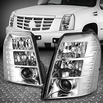 #ad #ad HID For 07 14 Cadillac Escalade ESV EXT Projector Headlight Lamps Chrome Clear $265.88