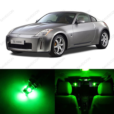 #ad 7 x Green LED Interior Light Package For 2003 2008 Nissan 350Z PRY TOOL $8.99
