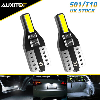 #ad 2PCS 9 SMD Xenon White LED Car Side Light Bulb T10 501 W5W COOL 5050 Parking GBP 6.64