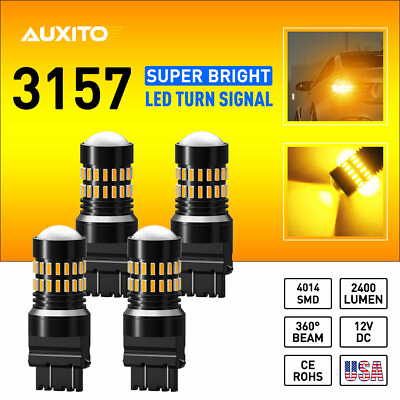 #ad 4X 48 SMD 3157 Yellow Amber LED Turn Signal Lights 3057 4157NA 3156 3457A Bulbs $19.99