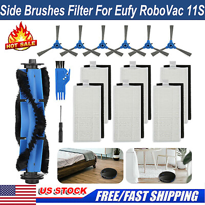 #ad US Side Brushes Filter Parts For Eufy RoboVac 11S 30 30C 25C 15C 35C Replacement $9.99