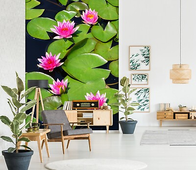 #ad 3D Five Water Lilies 4084 Wall Paper Wall Print Decal Deco Wall Mural CA Romy C $316.99