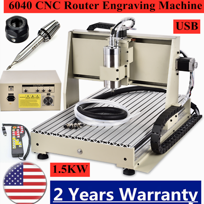 #ad USB 3 AXIS 1500W CNC 6040 Router Engraving Machine Cutter EMC2 Remote Control $1040.01