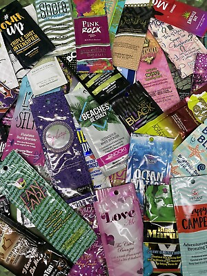 #ad 20 MYSTERY PACKETS Tan Tanning Packet Lotion Lot. DS CT Supre Etc HOT DEAL $19.95