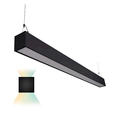 #ad Euri Lighting EUD4 50W103sw B Direct Indirect Black LED Suspension Light ... $132.99