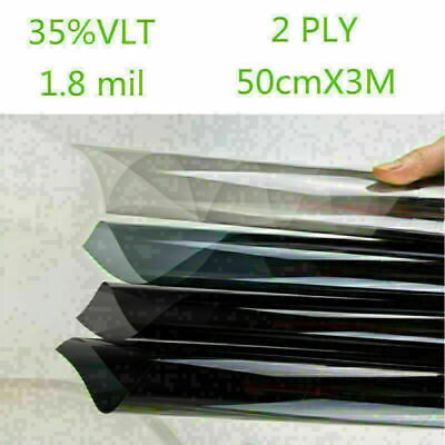 #ad #ad 2PLY 50cm*3m 35% VLT Anti UV Black Car Home Glass Window Tint Film amp; Shade Roll $20.45