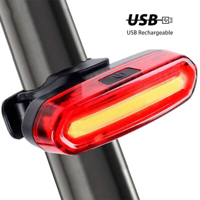#ad Super Bright USB Led Bike Bicycle Light Rechargeable Headlight Taillight USA $8.99