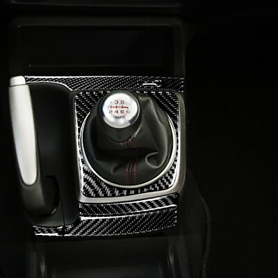 #ad Real Carbon Fiber Car Gear Shift Panel Cover Trim For 2006 2011 Honda Civic 8th $33.14