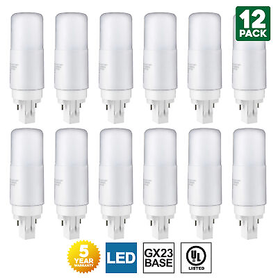 #ad 12 Pack Sunlite GX23 LED Bulb 2 Pin PLV 7 Watt 4000K Ballast Bypass $145.99