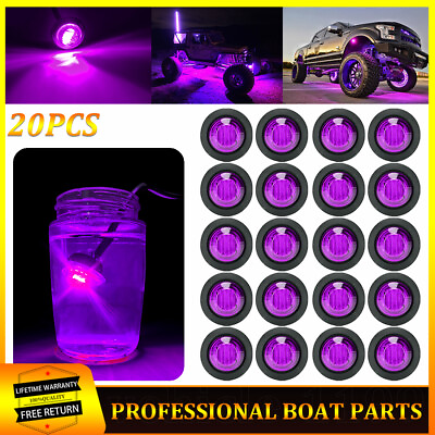 Purple LED Rock Light 20 Pods Lights For JEEP Off Road Truck Car ATV Under Body $18.95