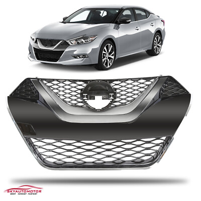#ad Fits 2016 2018 Nissan Maxima Front Upper Grille Chrome Factory Replacement $82.98