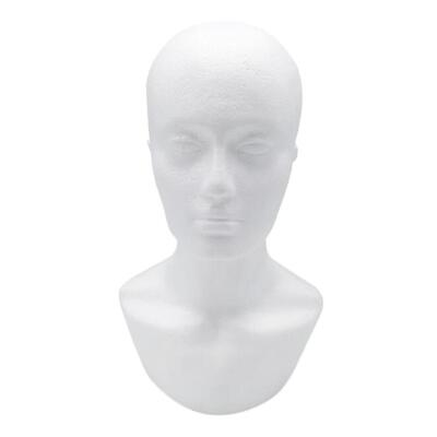 #ad White Foam Male Mannequin Stand Model for Glasses Headset Headwear Display $8.57