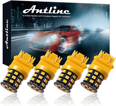 #ad Antline 3157 3156 3057 4157 3056 LED Bulbs Amber Yellow 12 24V Super Bright 100 $32.91