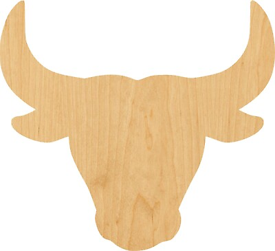 #ad Steer 2 Outline Laser Cut Out Wood Shape Craft Supply Woodcraft Cutout $48.53