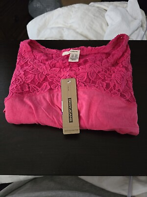 #ad DKNY Jeans Women#x27;s Plus Blouse New W tags quot;Rich Pinkquot; 2X $16.00