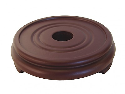 #ad Heavy Rubber Finish Brown Round Wooden Pedestal Stand $11.99