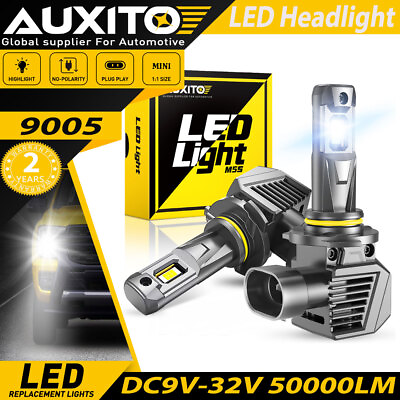 #ad AUXITO 9005 HB3 200W LED Headlight Bulbs High Beam Light 6500K White M5 Series $32.29