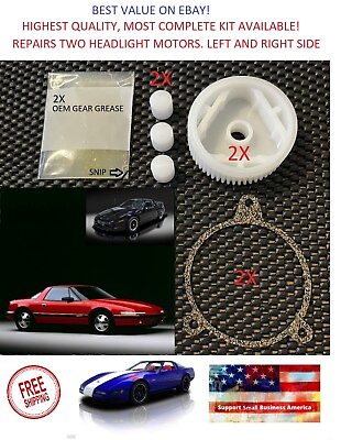 #ad Corvette Reatta Lotus Headlight Motor Repair W OEM Quality GearInstructions 2X $44.99