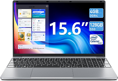 #ad SGIN 15.6quot; Laptop FHD 4GB RAM 128GB SSD Intel Celeron 2.8 GHz WiFi MINI HDMI $169.00