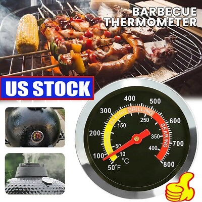 #ad Barbecue Thermometer Oven Pit Temp Gauge 100 400℃ BBQ Smoker Grill Temperature $8.59