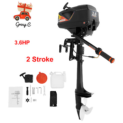 #ad 2 Stroke 3.6HP Heavy Duty Outboard Motor Boat Engine w Water Cooling CDI System $236.00