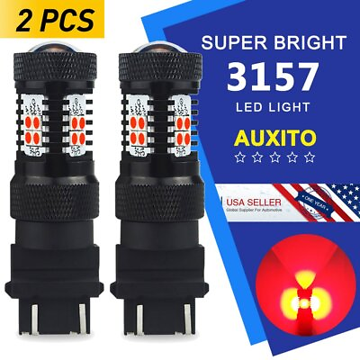 #ad AUXITO Brake Tail Light 3157 3057 Red LED Bulb for 03 16 Ram 1500 2500 3500 100W $14.99