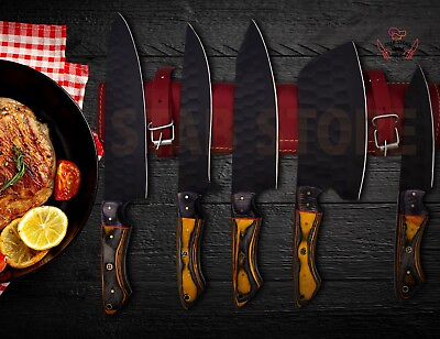 Carbon Steel chef#x27;s Knife set Japanese Kitchen Knives set 5 PCS $108.75