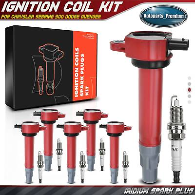 #ad #ad 6x Ignition Coil amp; IRIDIUM Spark Plug Kits for Chrysler 300 2006 2010 Dodge 3.5L $70.99